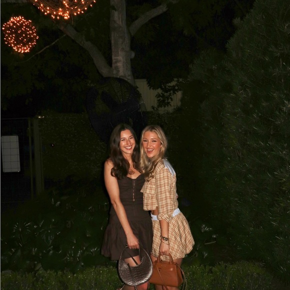 Ex-Boyfriend Plaid and Striped Button-Up Top and bubble skirt set - Picture 4 of 4